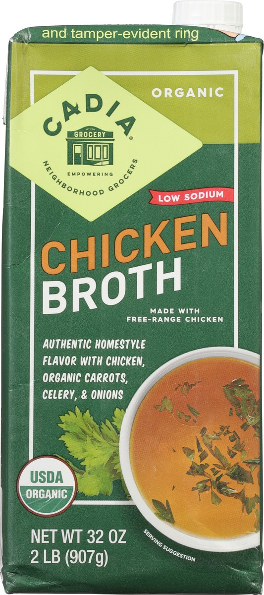slide 6 of 9, Cadia Low Sodium Organic Chicken Broth 32 oz, 32 oz