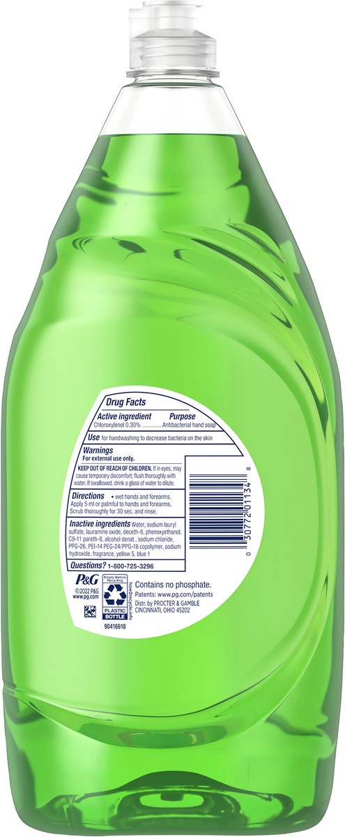 slide 3 of 3, Dawn Ultra Anti-Bacterial Dish Soap, Dishwashing Liquid, Apple Blossom, 38 Fl Oz, 
