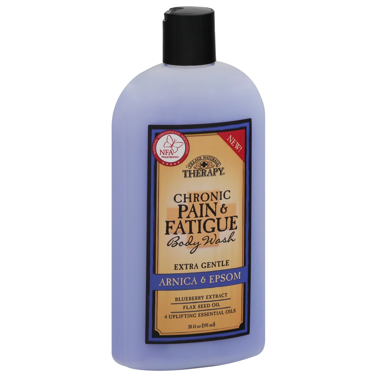 slide 3 of 12, Village Naturals Therapy Arnica & Epsom Salt Chronic Pain & Fatigue Body Wash 20 oz Bottle, 20 oz