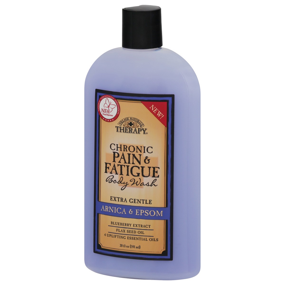 slide 10 of 12, Village Naturals Therapy Arnica & Epsom Salt Chronic Pain & Fatigue Body Wash 20 oz Bottle, 20 oz