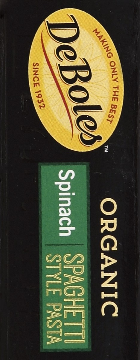 slide 3 of 6, DeBoles Organic Spinach Spaghetti Pasta, 8 oz