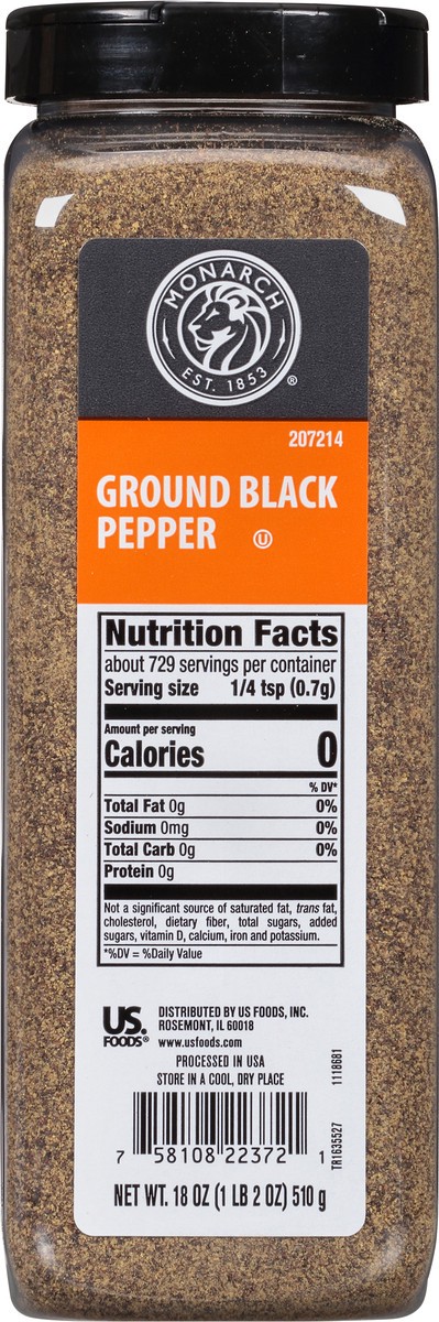 slide 10 of 13, Monarch Seasoning Ground Black Pepper, 18 oz