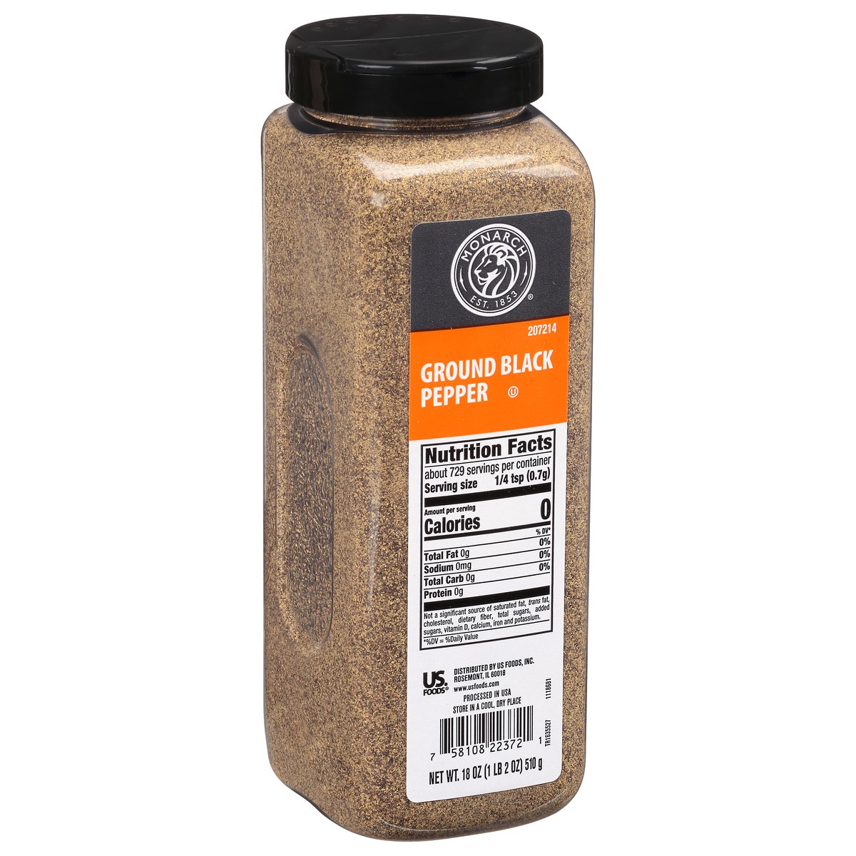 slide 5 of 13, Monarch Seasoning Ground Black Pepper, 18 oz