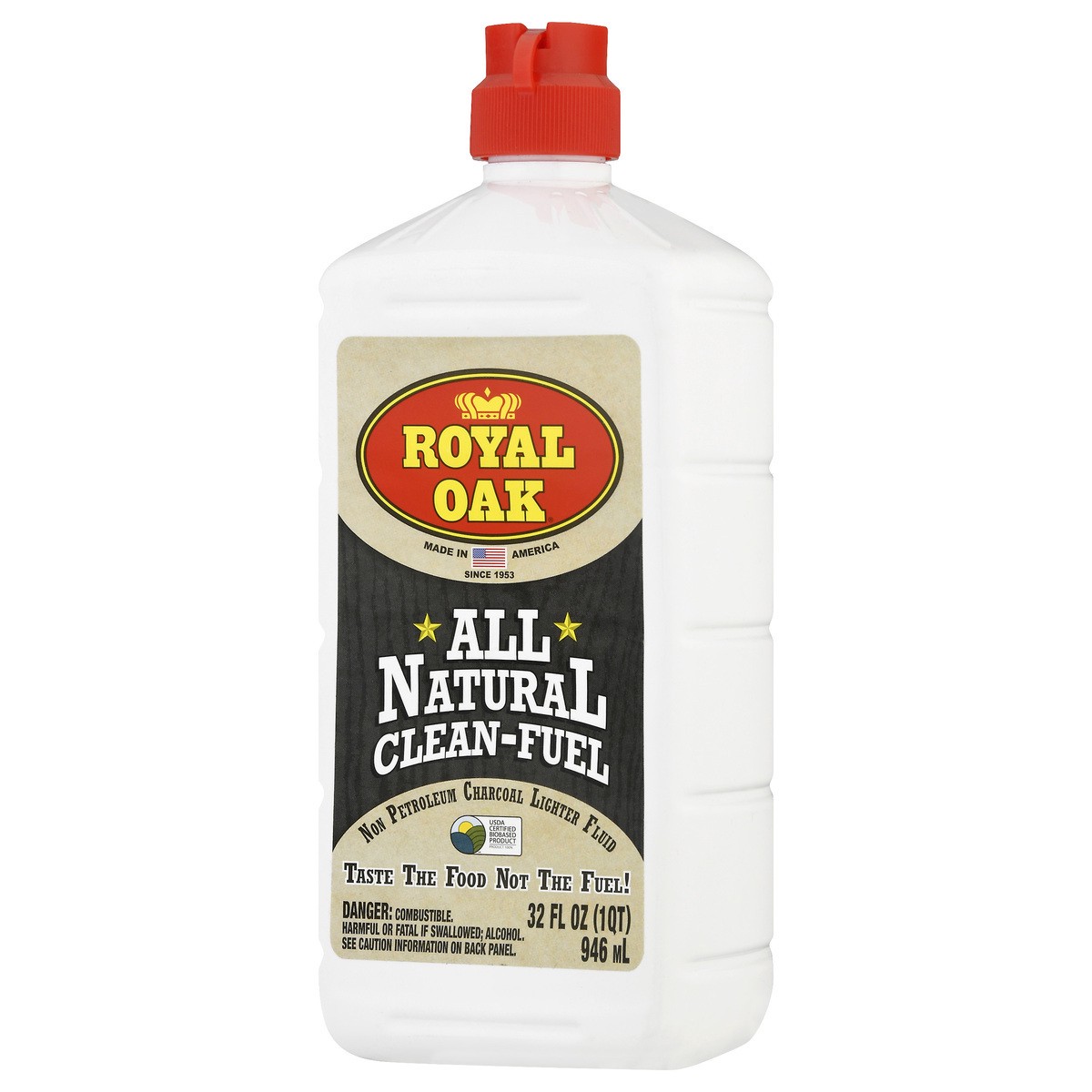 slide 3 of 8, Royal Oak All Natural Clean Fuel Non Petroleum Charcoal Lighter Fluid, 32 fl oz