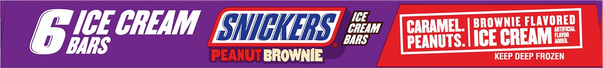 slide 9 of 9, SNICKERS Peanut Brownie Ice Cream Bars 6-Count Box, 12 fl oz