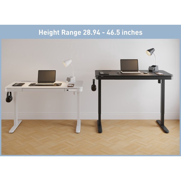 slide 8 of 10, Realspace® 47"" Vetra Electric Height-Adjustable Standing Desk, Black, 1 ct