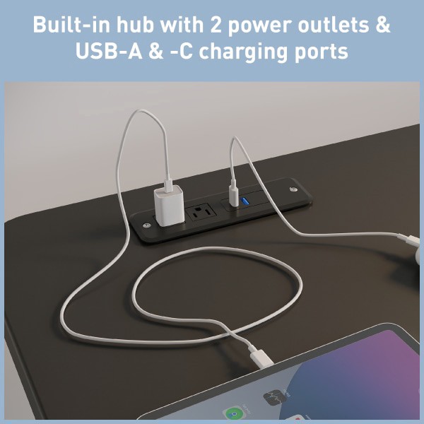 slide 5 of 10, Realspace® 47"" Vetra Electric Height-Adjustable Standing Desk, Black, 1 ct