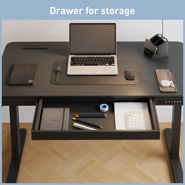 slide 9 of 10, Realspace® 47"" Vetra Electric Height-Adjustable Standing Desk, Black, 1 ct