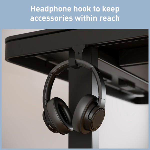 slide 3 of 10, Realspace® 47"" Vetra Electric Height-Adjustable Standing Desk, Black, 1 ct