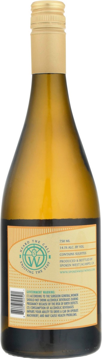 slide 7 of 11, Spoken West California Chardonnay 750 ml, 750 ml