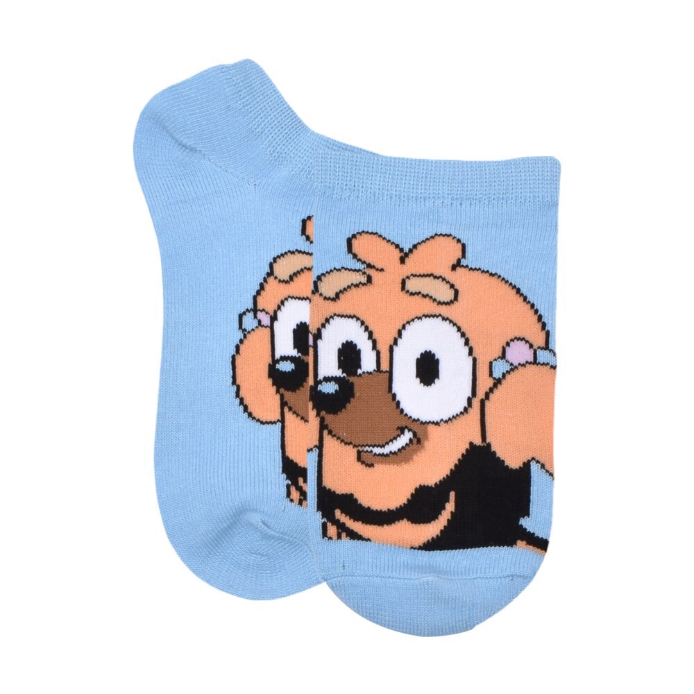 slide 3 of 5, Bluey Girls Rule! No-Show Assorted Socks, 6 ct