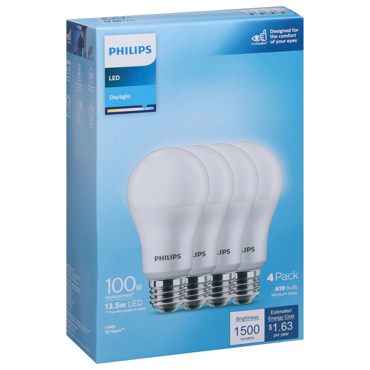 slide 2 of 9, Philips 13.5 Watts Daylight LED Light Bulbs 4 ea, 4 ct
