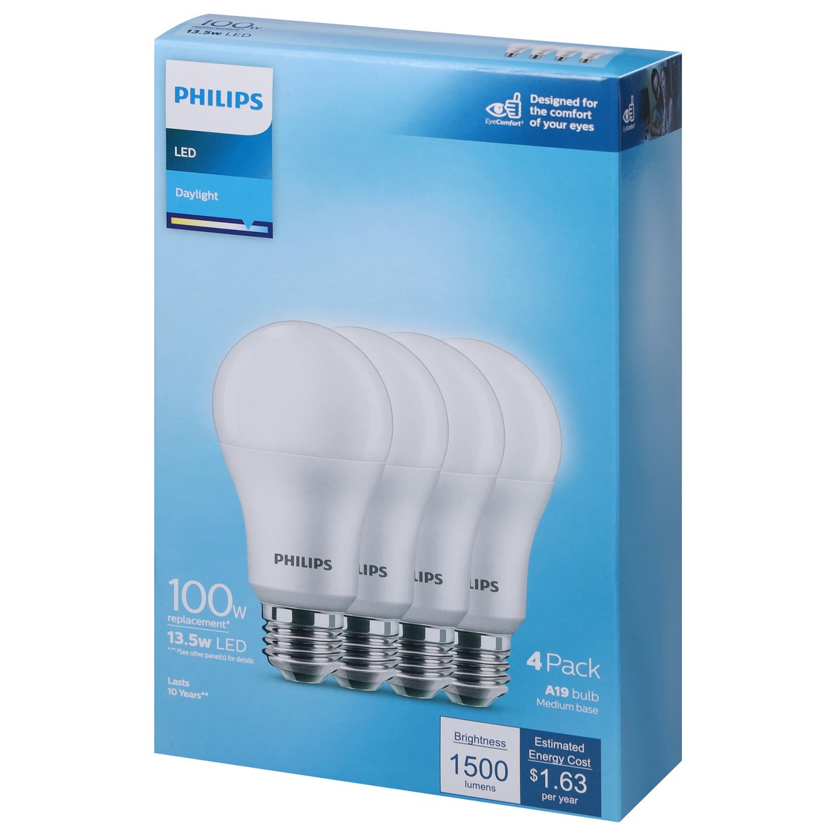 slide 5 of 9, Philips 13.5 Watts Daylight LED Light Bulbs 4 ea, 4 ct