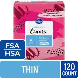 Kroger Thin Unscented Liners 120 ea
