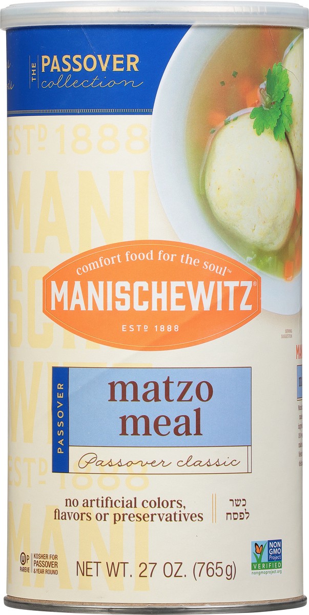 slide 7 of 12, Manischewitz Kosher Matzo Meal Canister, 27 oz