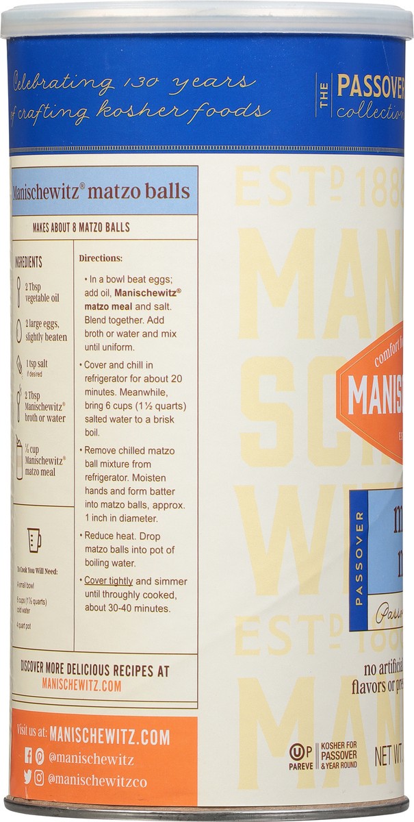 slide 8 of 12, Manischewitz Kosher Matzo Meal Canister, 27 oz