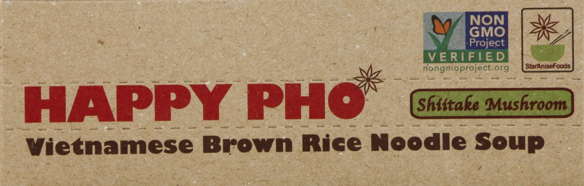slide 2 of 4, Happy Pho Vietnamese Brown Rice Noodle Soup, Shiitake Mushroom, 4.5 oz