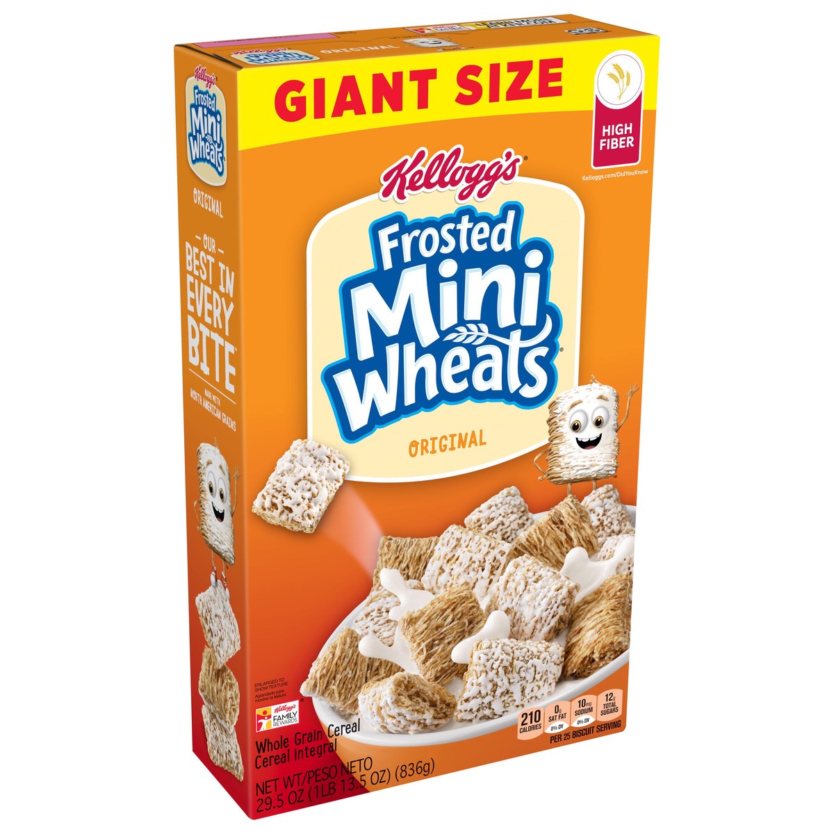 slide 7 of 8, Frosted Mini-Wheats Kellogg's Frosted Mini-Wheats Breakfast Cereal Original, Kids Cereal, 29.5 oz, 29.5 oz
