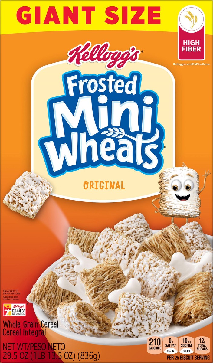 slide 4 of 8, Frosted Mini-Wheats Kellogg's Frosted Mini-Wheats Breakfast Cereal Original, Kids Cereal, 29.5 oz, 29.5 oz