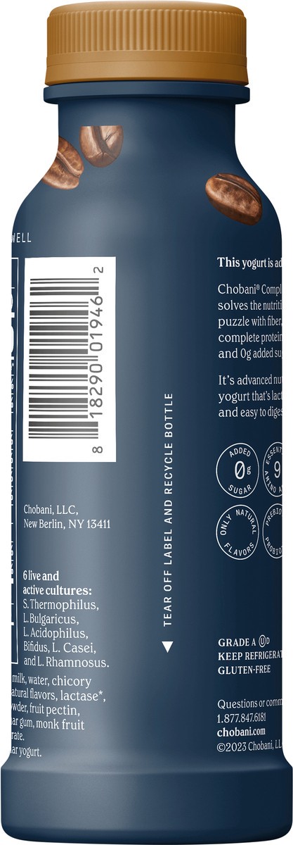slide 11 of 13, Chobani Complete 1% Milkfat Lowfat Greek Coffee & Cream Flavored Yogurt Drink 10 fl oz, 10 fl oz