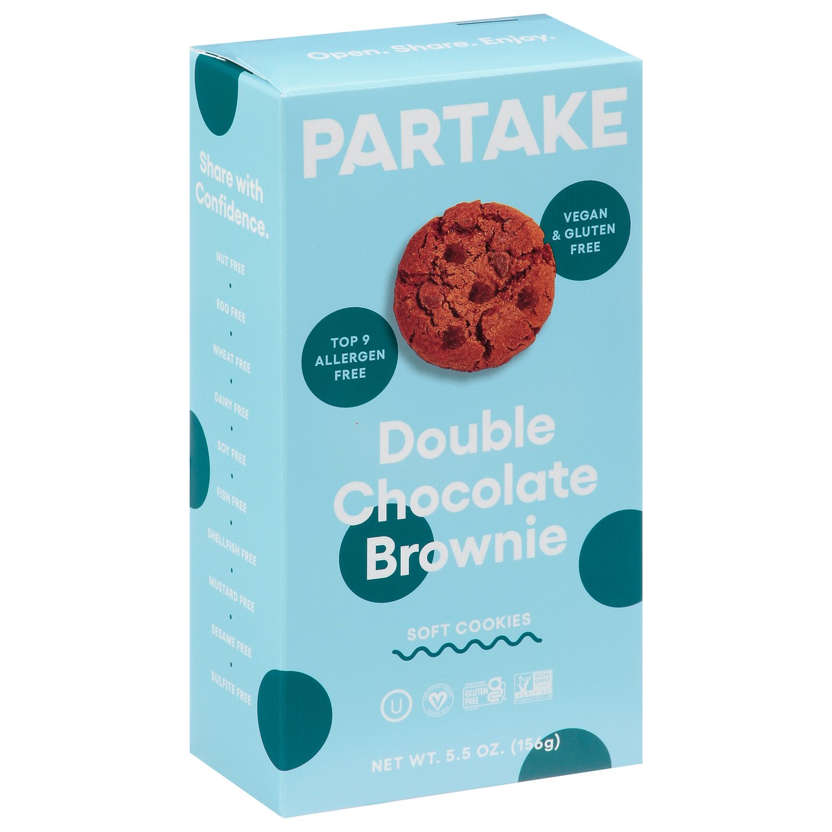 slide 10 of 10, Partake Soft Double Chocolate Brownie Cookies 5.5 oz, 5.5 oz