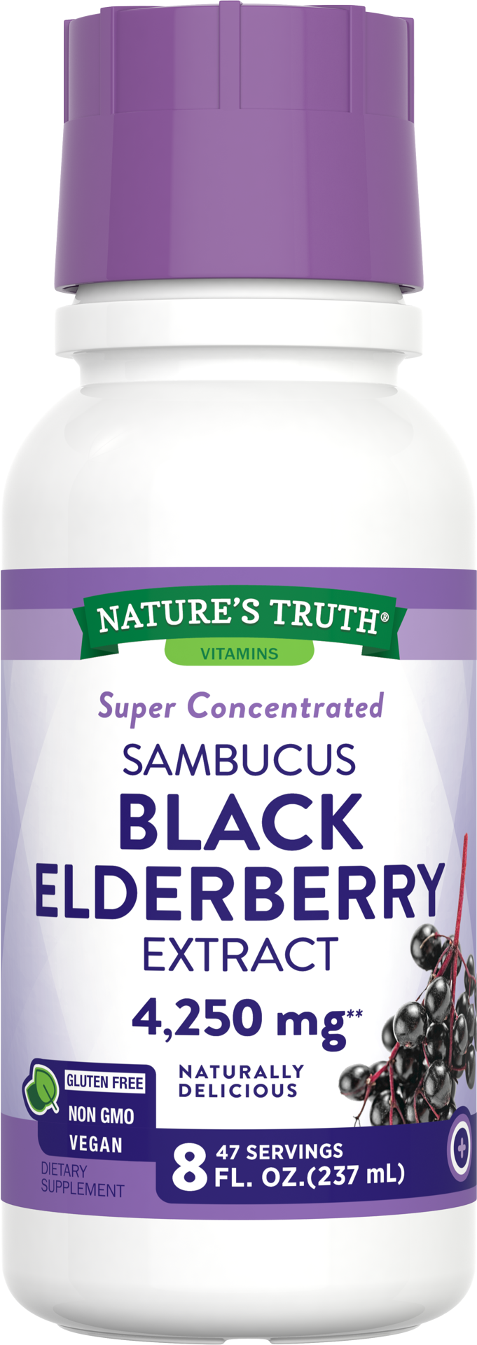 slide 1 of 4, Nature's Truth Natures Truth Elderberry Sambucus Extract, 8 oz