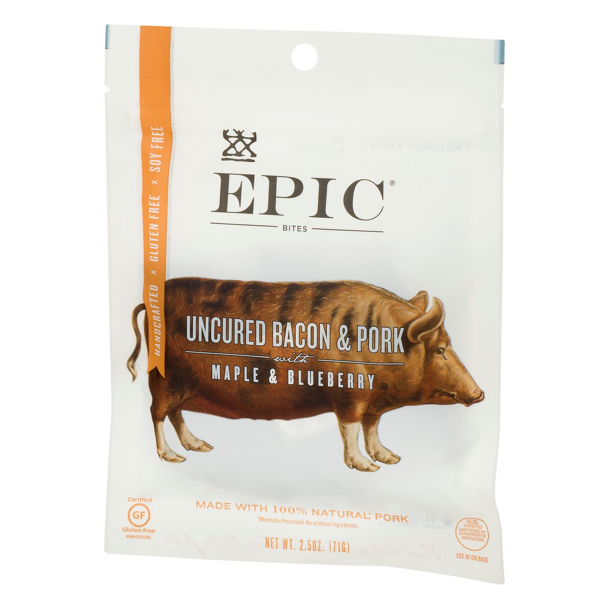 slide 4 of 12, Epic Uncured with Maple & Blueberry Bacon & Pork Bites 2.5 oz, 2.5 oz