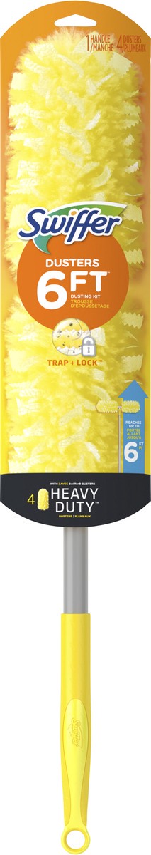 slide 4 of 7, Swiffer Dusters Heavy Duty Super Extendable Handle Dusting Kit (1 Handle, 4 Dusters), 1 ct