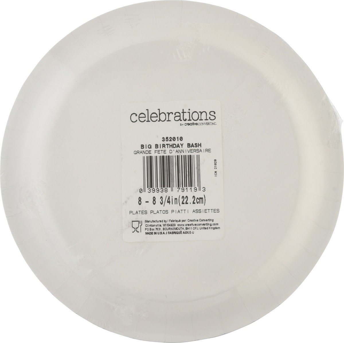slide 7 of 9, Celebrations Big Bday Bash Plate 9In, 8 ct