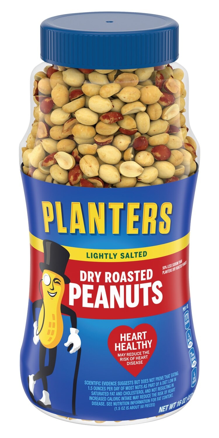 slide 1 of 1, Planters Dry Roasted Peanuts, 16 oz