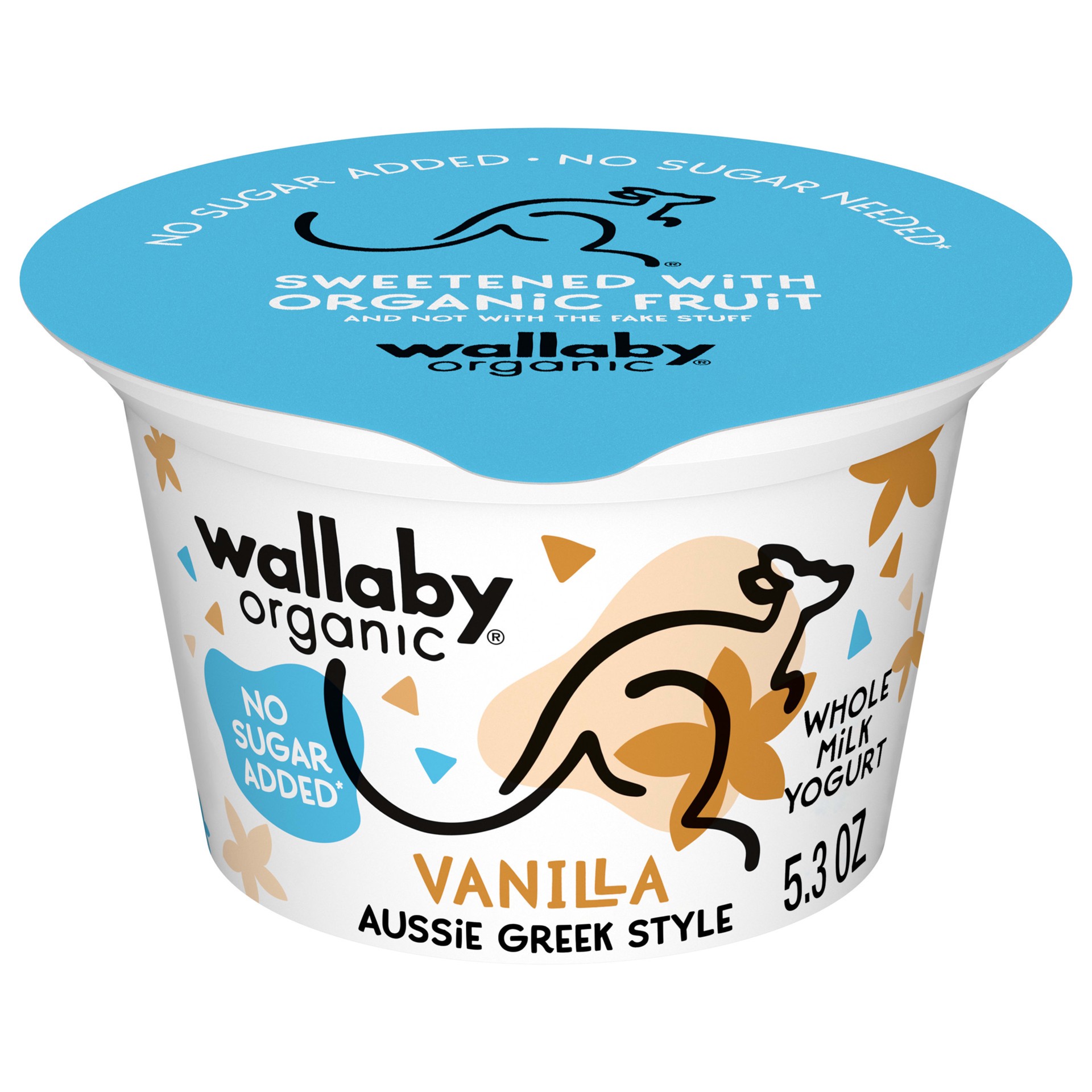 slide 1 of 7, Wallaby Organic Aussie Greek Yogurt, No Sugar Added, Vanilla Chai, 5.3 oz. USDA Organic, 5.3 oz