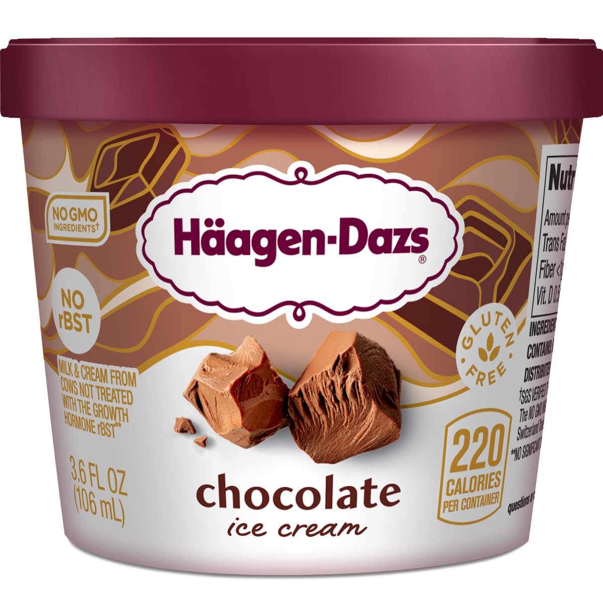 slide 1 of 5, Häagen-Dazs Chocolate Ice Cream, 3.6 fl oz