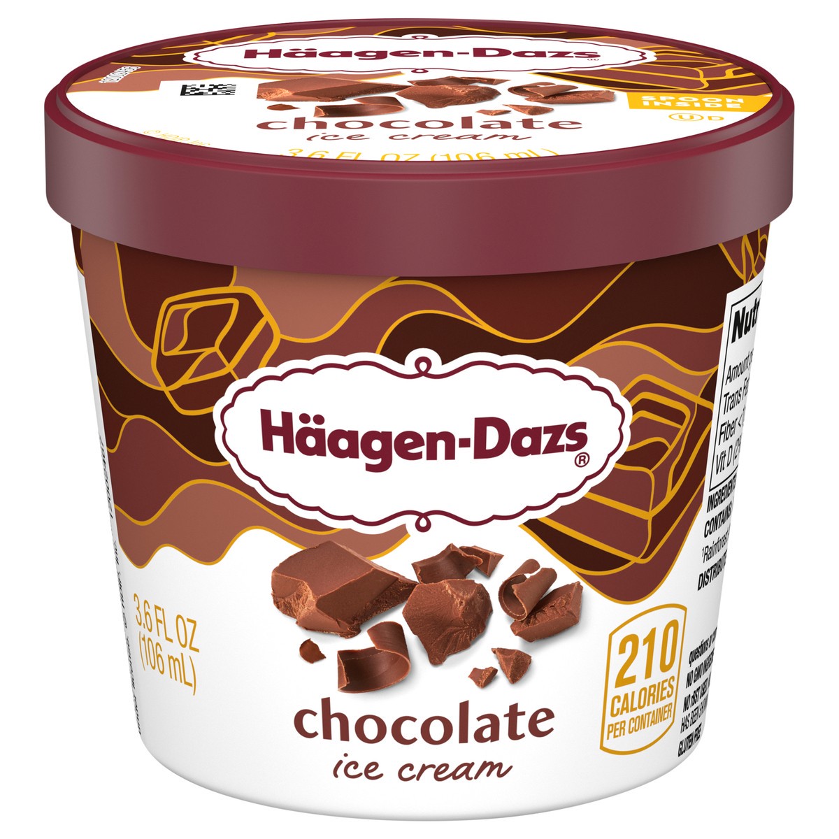 slide 1 of 5, Häagen-Dazs Chocolate Ice Cream Cup, 3.6 fl oz