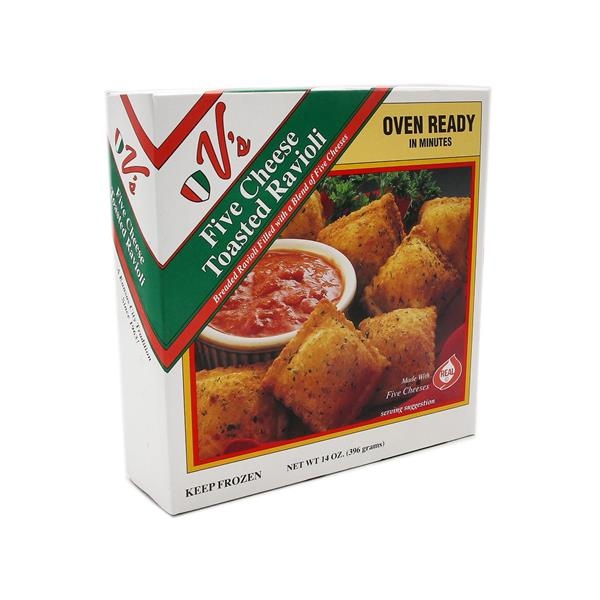 slide 1 of 1, V's Five Cheese Toasted Ravioli, 14 oz