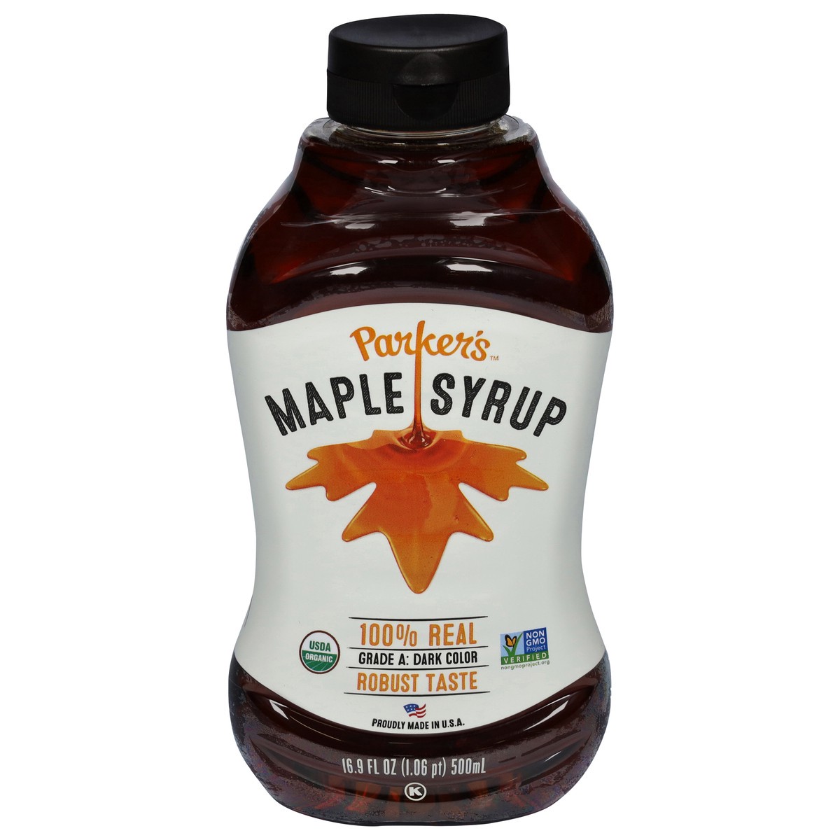 slide 1 of 9, Parker's Maple Syrup 16.9 fl oz, 16 oz