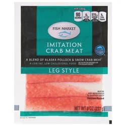 Fish Market Leg Style Imitation Crab Meat 8 oz