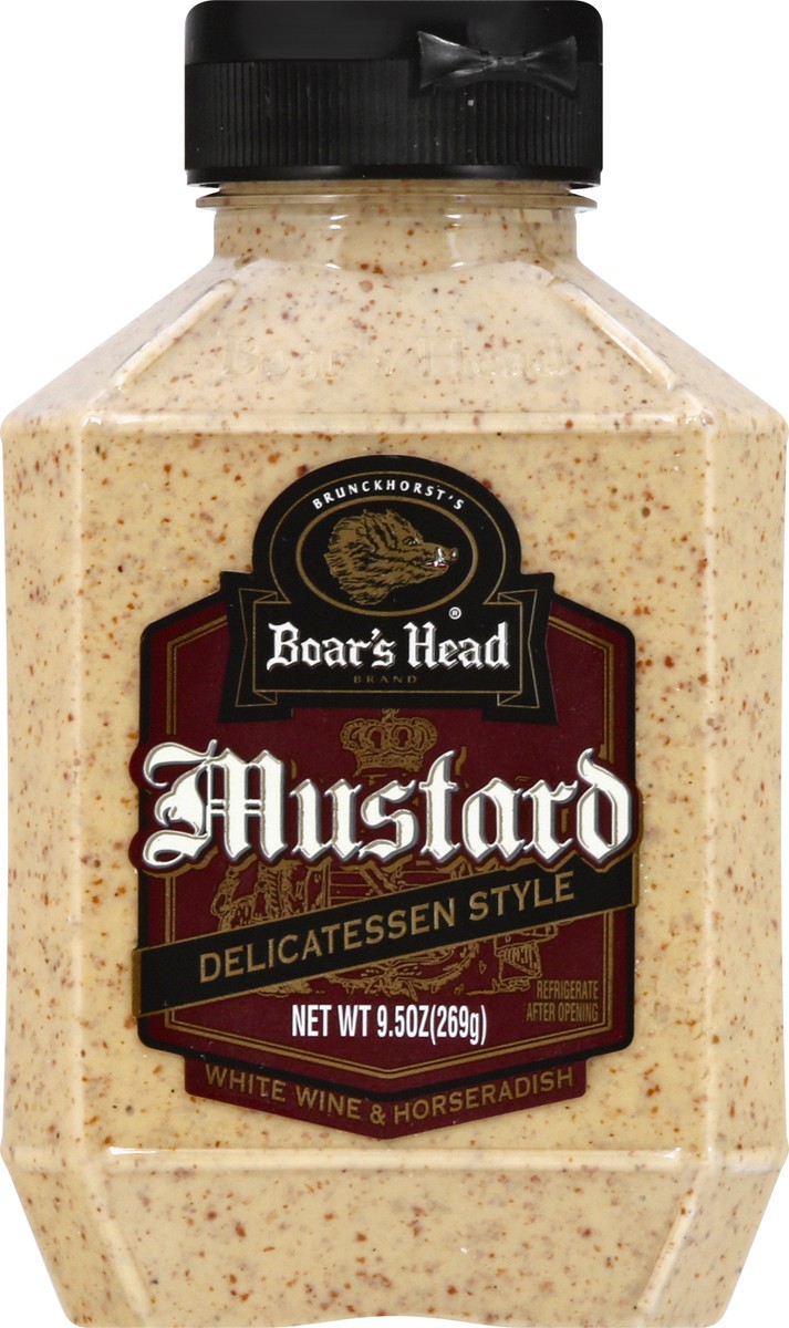 slide 1 of 1, Boar's Head Delicatessen Style Mustard, 9.5 oz
