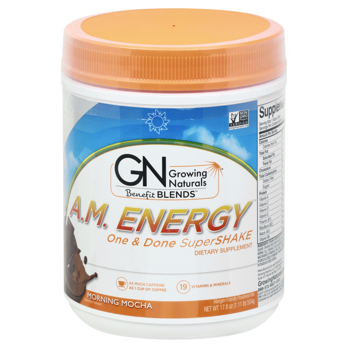 slide 9 of 12, Growing Naturals Benefit Blends AM Energy Morning Mocha One & Done Supershake 17.8 oz, 17.8 oz