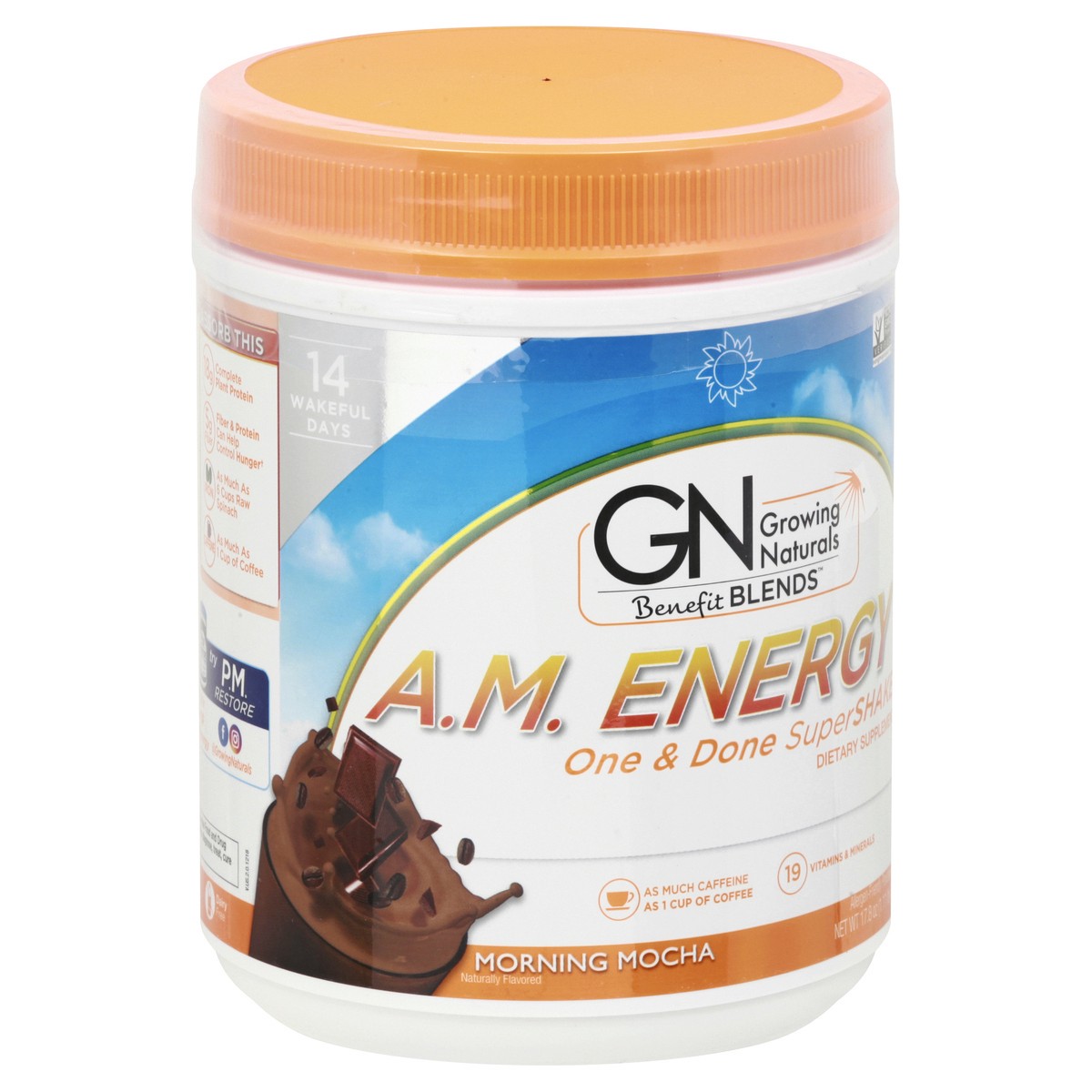 slide 4 of 12, Growing Naturals Benefit Blends AM Energy Morning Mocha One & Done Supershake 17.8 oz, 17.8 oz