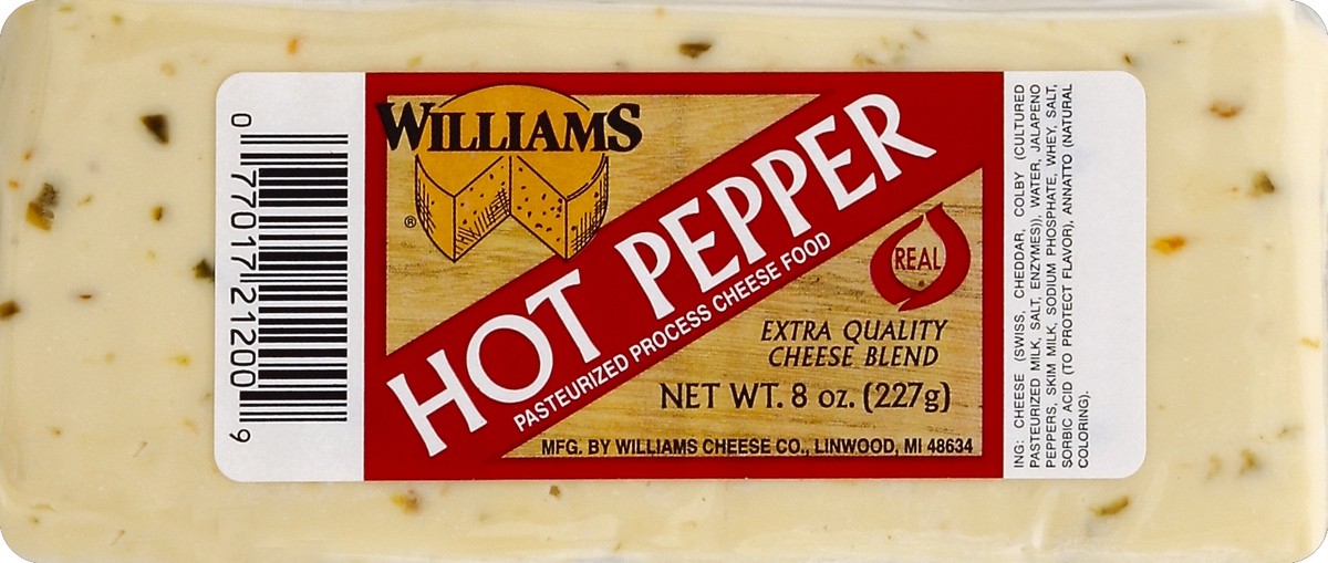 slide 1 of 5, Williams Cheese Hot Pepper, 8 oz