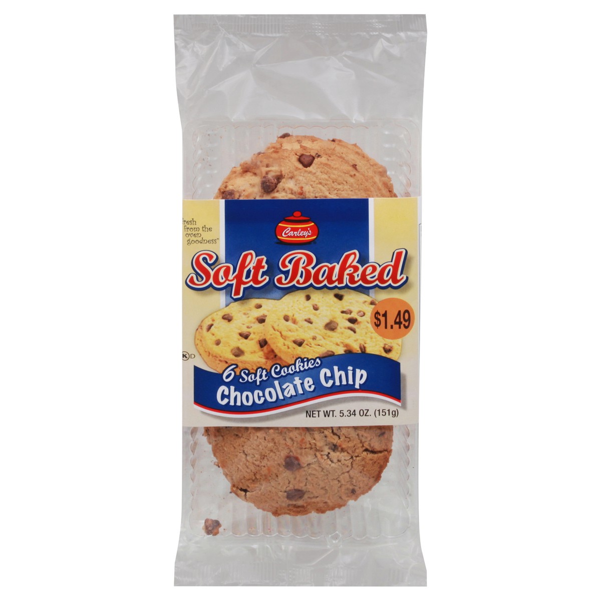 slide 1 of 9, Carley's Chocolate Chip Cookies, 5.34 oz