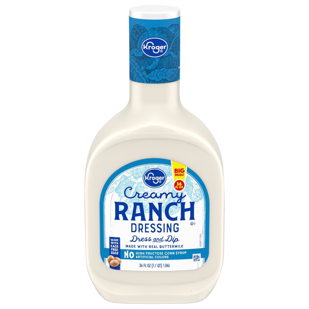 slide 1 of 2, Kroger Creamy Ranch Dressing, 36 fl oz
