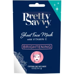 Pretty Savvy Brightening Sheet Face Mask with Vitamin C