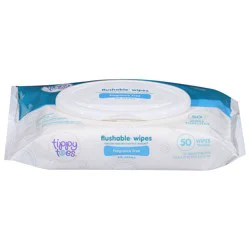 Tippy Toes Flushable Fragrance Free Wipes 50 ct
