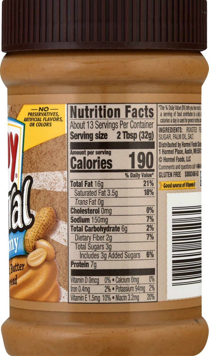 slide 2 of 13, Skippy Natural Creamy Peanut Butter Spread 15 oz, 15 oz