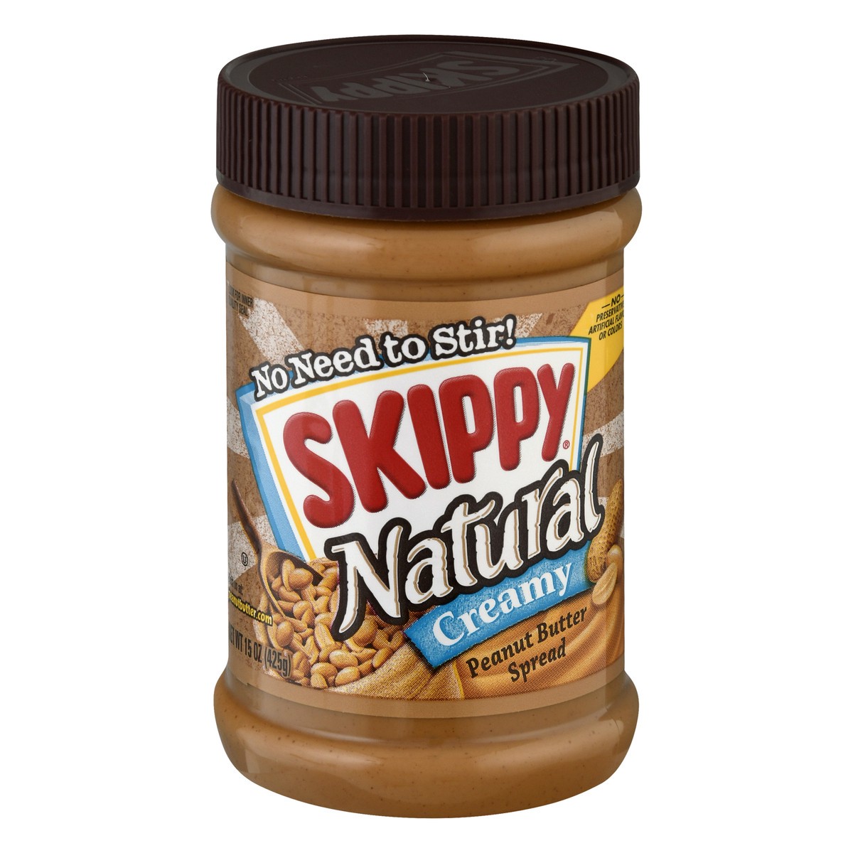 slide 3 of 13, SKIPPY Natural Creamy Peanut Butter Spread, 15 oz