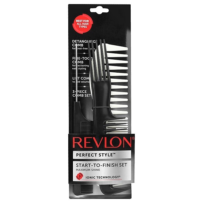 slide 1 of 1, Revlon Ionic Style Comb, 3 pc