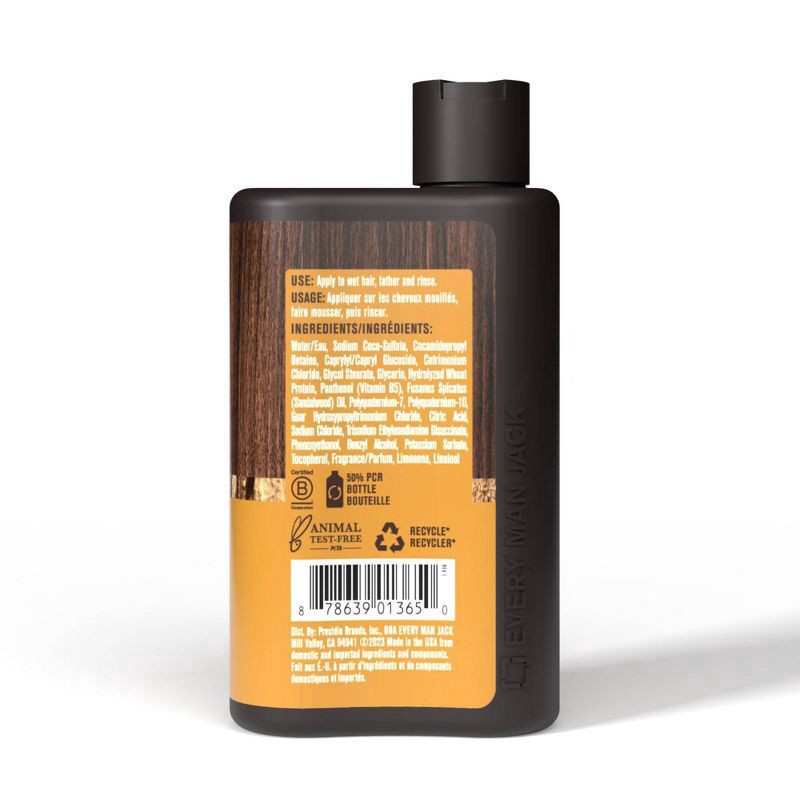 slide 12 of 12, Every Man Jack Men's 2-in-1 Shampoo + Conditioner - Sandalwood - 3.0 fl oz, 3 fl oz