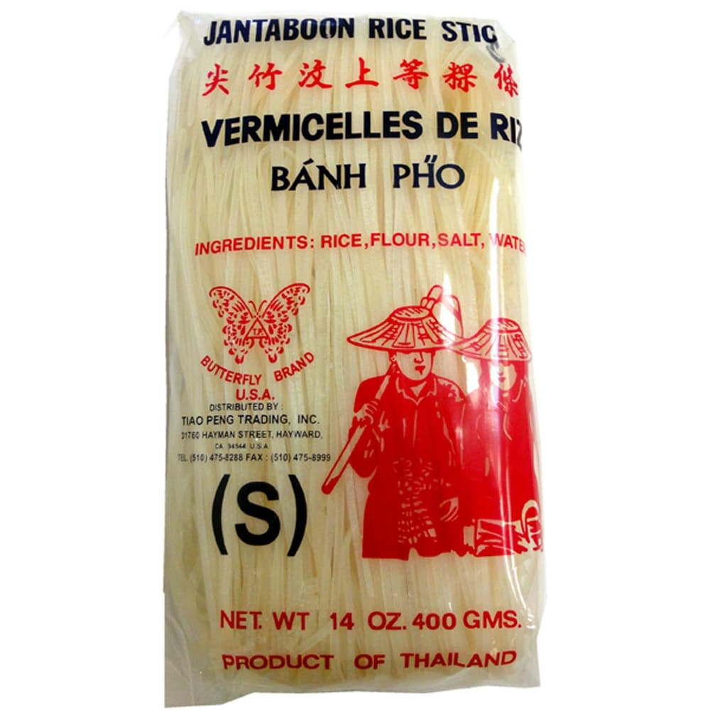slide 1 of 1, Butterfly Brand Jantaboon Rice Sticks Pad Thai Noodles, 14 oz