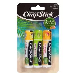 ChapStick Tropical Paradise Lip Balm Tube, Assorted Tropical Flavors